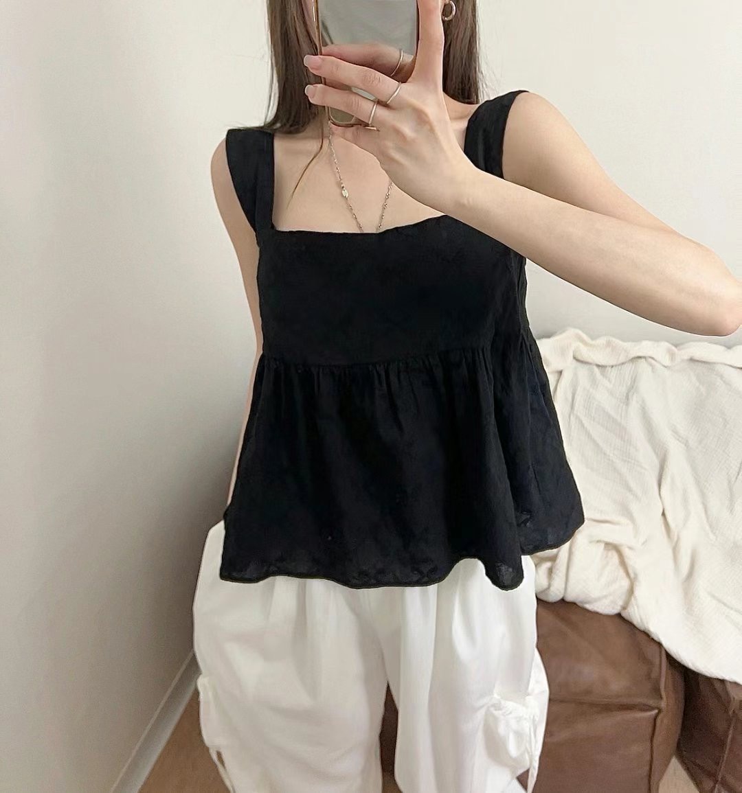 MY YOUNG東大門㊣實拍女士新品職業推薦25春夏時尚襯衫蕾絲衫OUNCE襯衫/蕾絲衫