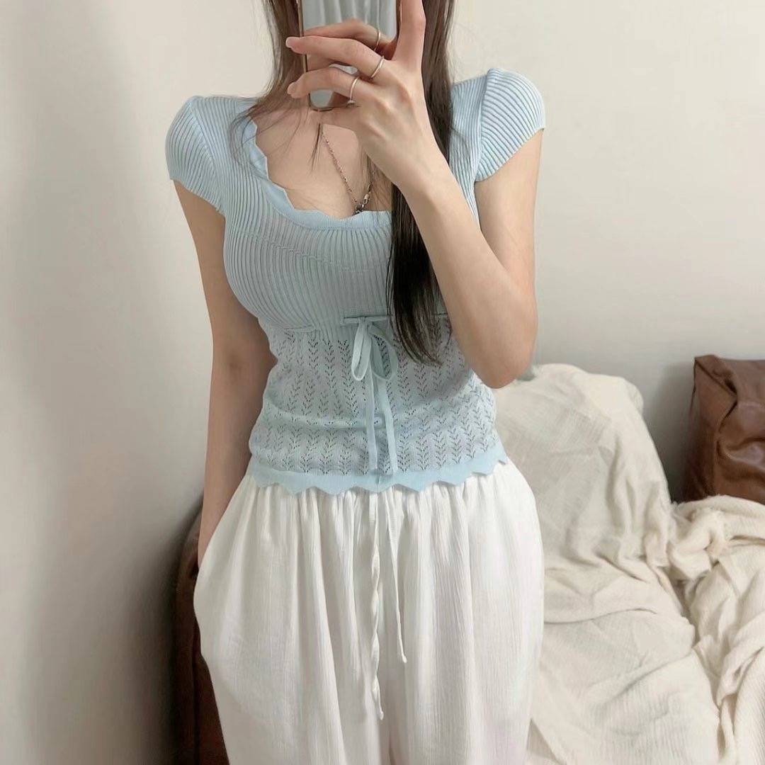 MY YOUNG東大門㊣實拍女士新款人氣真品時尚25春夏職業針織衫OUNCE針織衫圖色3