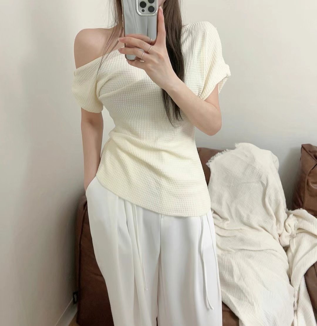 MY YOUNG東大門㊣實拍女裝新款熱賣休閑25春夏推薦職業針織衫OUNCE針織衫圖色2