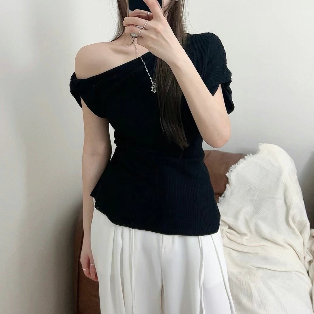MY YOUNG東大門㊣實拍女裝新款熱賣休閑25春夏推薦職業針織衫OUNCE針織衫圖色3