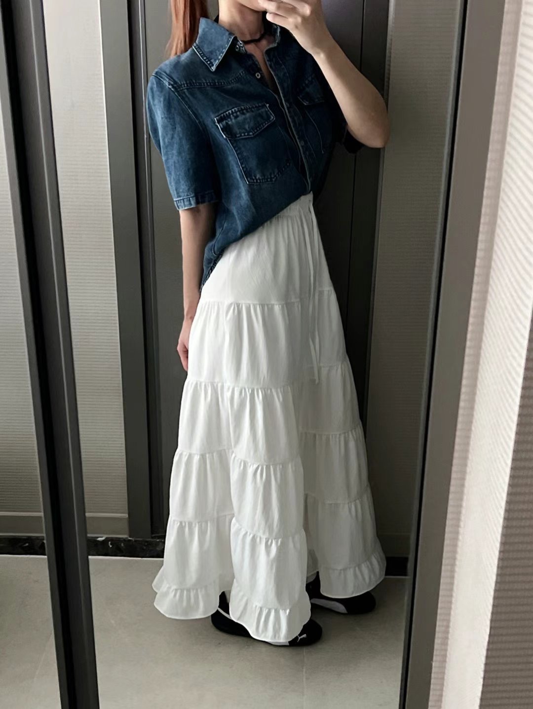 MY YOUNG東大門㊣直郵女裝新品休閑25春夏推薦熱賣職業長裙OUNCE長裙