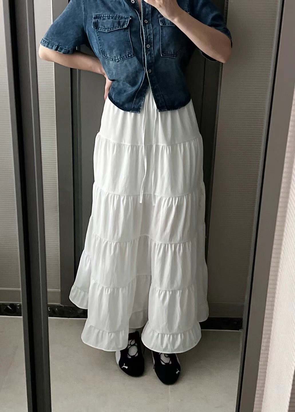 MY YOUNG東大門㊣直郵女裝新品休閑25春夏推薦熱賣職業長裙OUNCE長裙