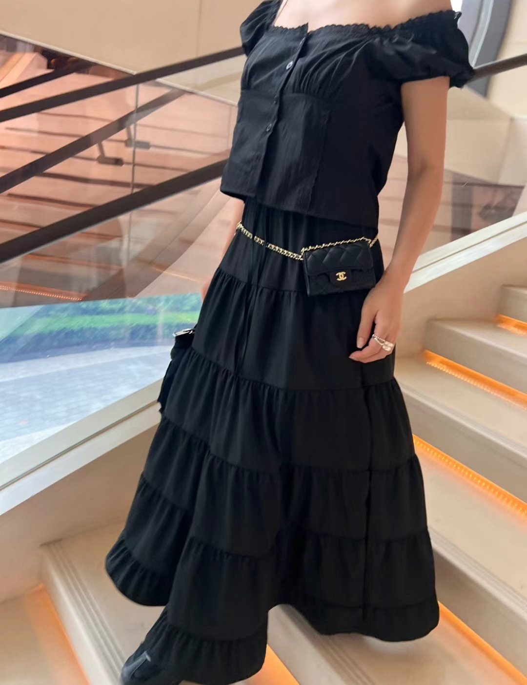 MY YOUNG東大門㊣直郵女裝新品休閑25春夏推薦熱賣職業長裙OUNCE長裙圖色2