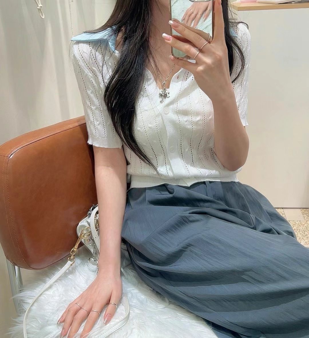 MY YOUNG東大門㊣直郵女士新款真品人氣職業推薦25春夏針織衫OUNCE針織衫圖色2