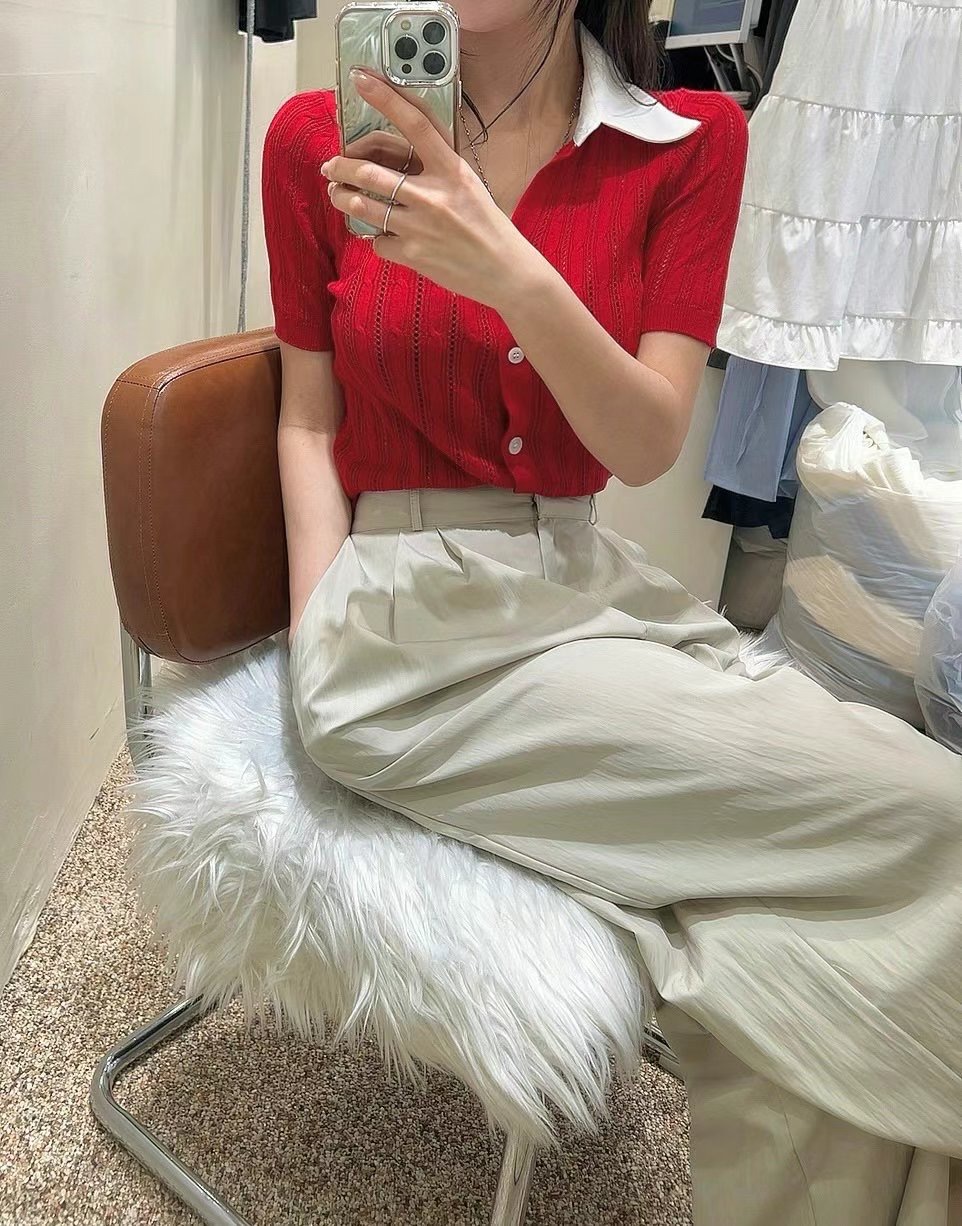 MY YOUNG東大門㊣直郵女士新款真品人氣職業推薦25春夏針織衫OUNCE針織衫圖色3
