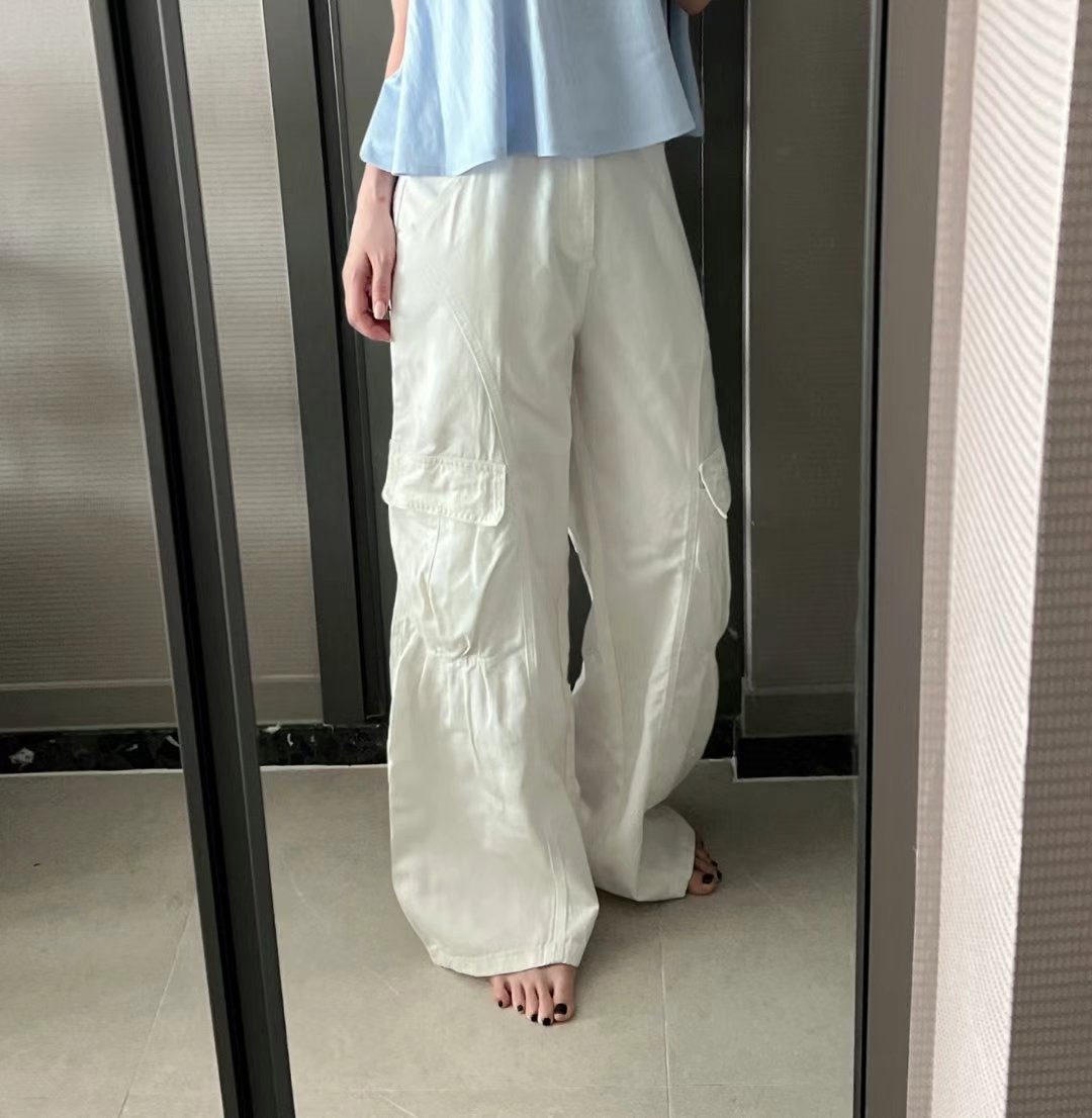 MY YOUNG東大門㊣直郵女裝新款推薦人氣職業休閑休閑褲口袋OUNCE休閑褲圖色3