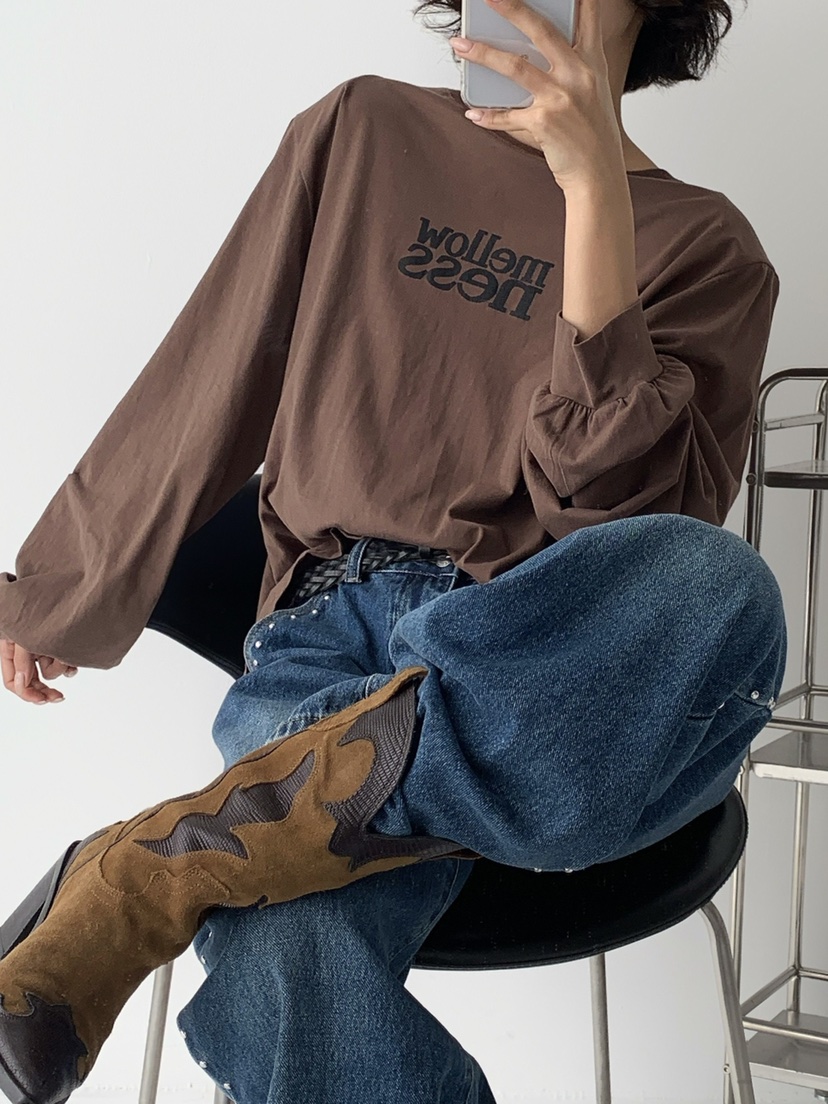 CELEBRITY-A東大門㊣代購女裝新品推薦時尚人氣25春夏長袖T恤CELEBRITY-A長袖T恤
