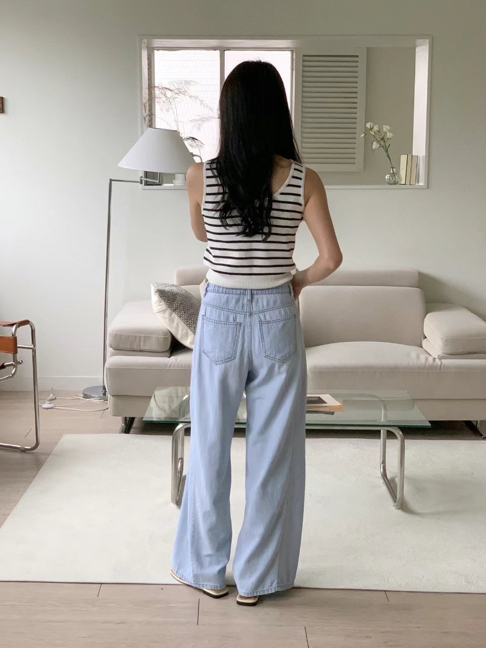 QMARKET東大門㊣代購女裝新款25春夏推薦時尚休閑人氣牛仔褲QMARKET牛仔褲
