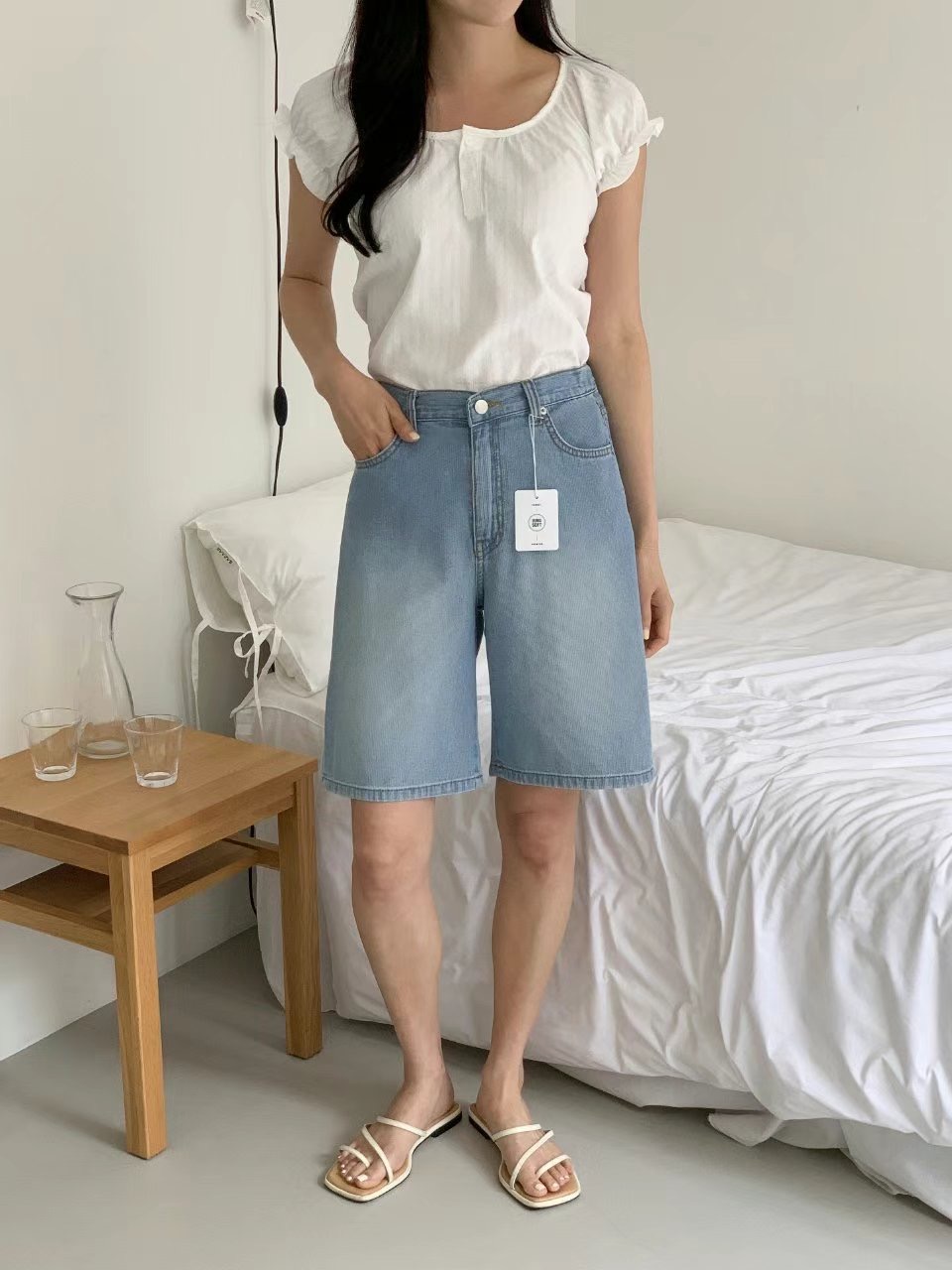 QMARKET東大門㊣直郵女裝新款人氣推薦職業休閑25春夏時尚短褲QMARKET短褲圖色2