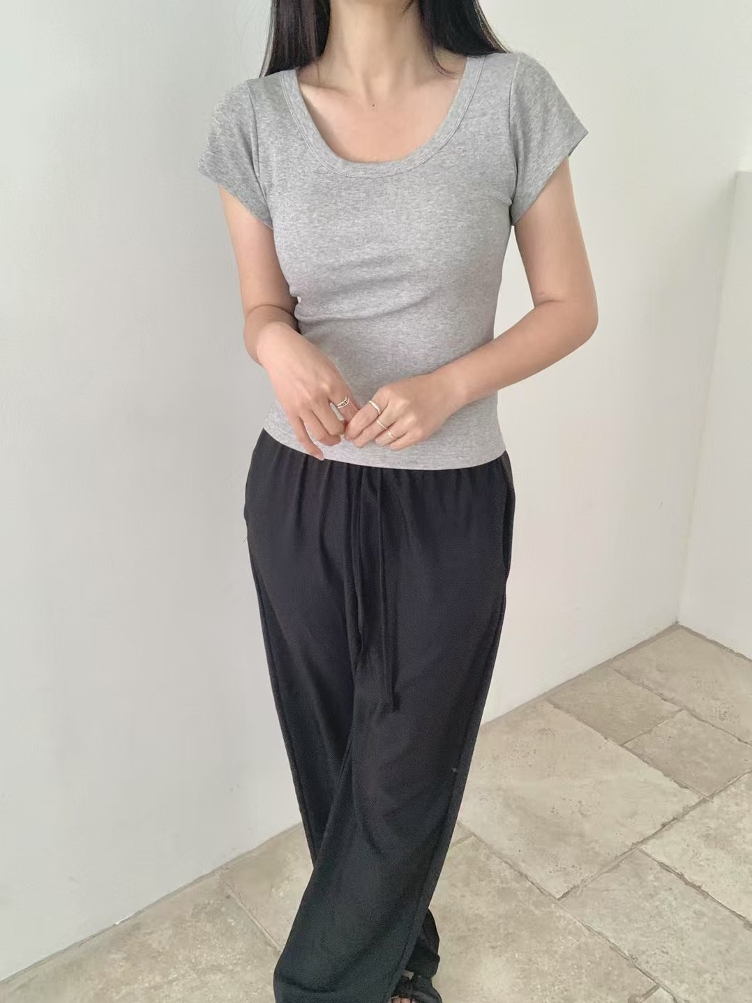 AGATHE東大門㊣實拍女士新款人氣熱賣休閑時尚推薦職業25春夏T恤AGATHET恤圖色3