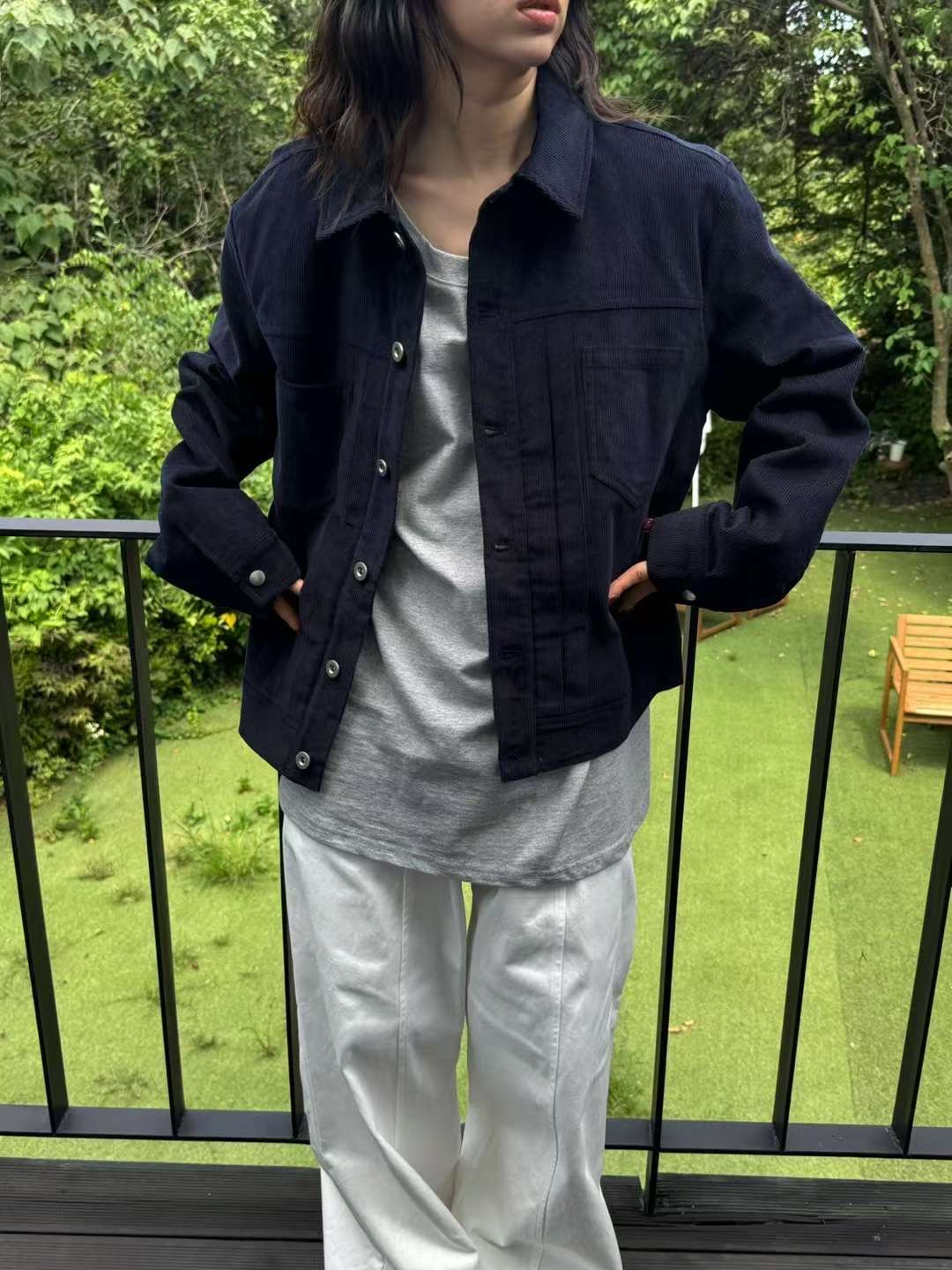 OURSTUDIO韓國代購㊣女裝新款職業推薦熱賣人氣休閑夾克燈芯絨OURSTUDIO夾克