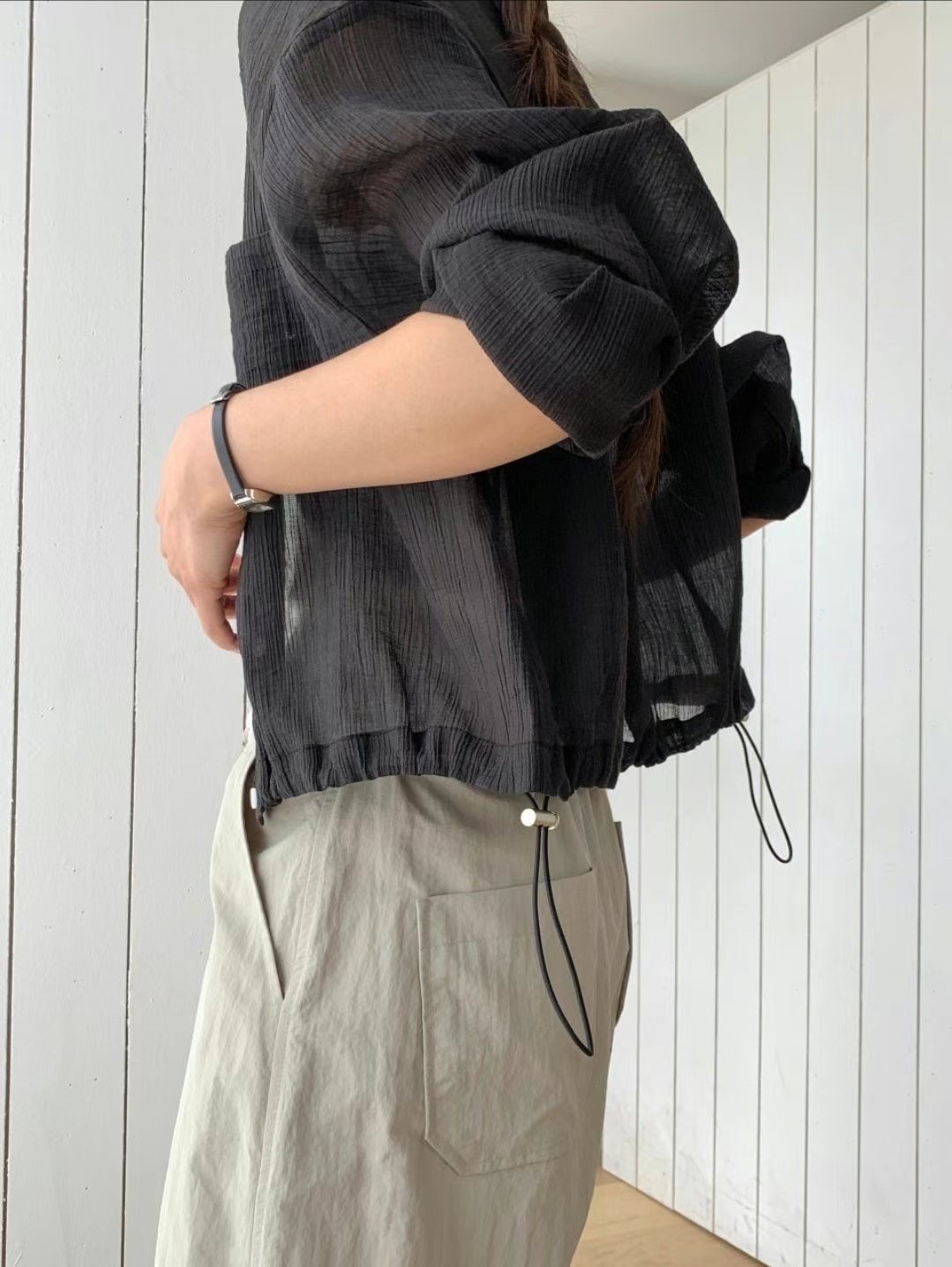 NEAR DEAR東大門㊣代購女士新品時尚休閑人氣推薦襯衫蕾絲衫NEAR DEAR襯衫/蕾絲衫