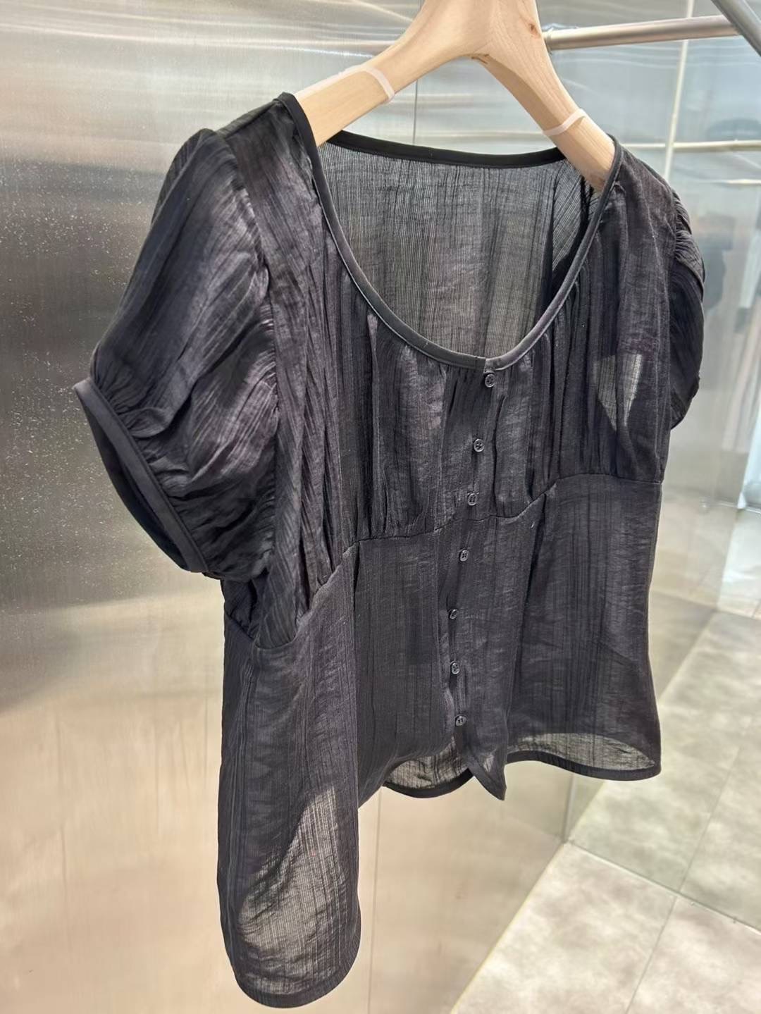 SUMMER MOON韓國代購㊣女士新品時尚推薦襯衫蕾絲衫泡泡袖SUMMER MOON襯衫/蕾絲衫圖色3