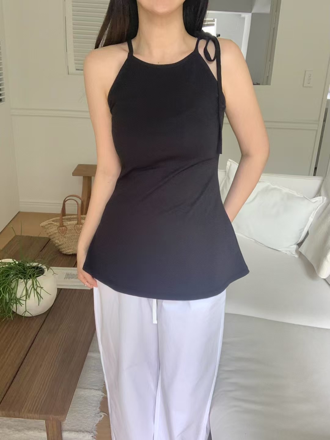 AGATHE東大門㊣代購女裝新款熱賣職業休閑人氣推薦吊帶背心AGATHE吊帶/背心圖色2