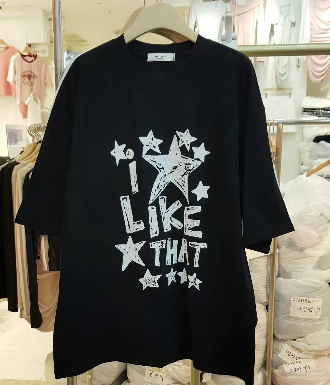 KIKI ROOM東大門㊣代購女士新品職業25春夏休閑時尚人氣T恤KIKI ROOMT恤圖色3