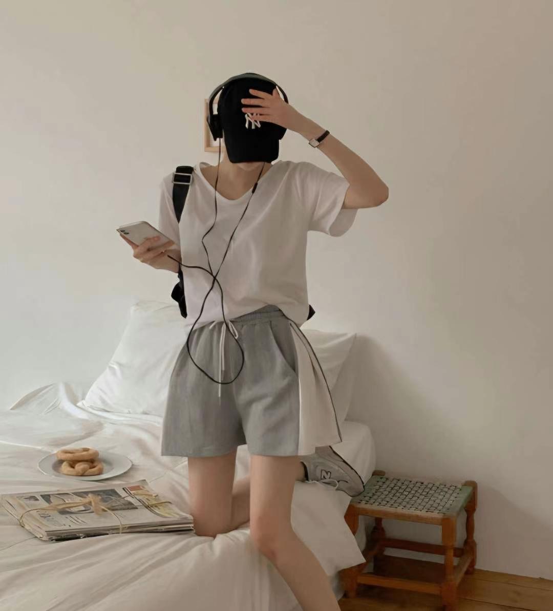 KIKI ROOM東大門㊣代購女士新款人氣25春夏真品熱賣休閑短褲KIKI ROOM短褲