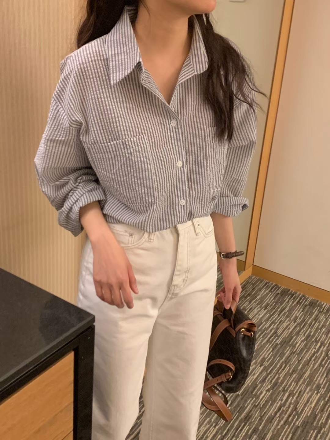 COMMA-콤마-T東大門㊣直郵女裝新品熱賣職業休閑襯衫蕾絲衫COMMA襯衫/蕾絲衫圖色2