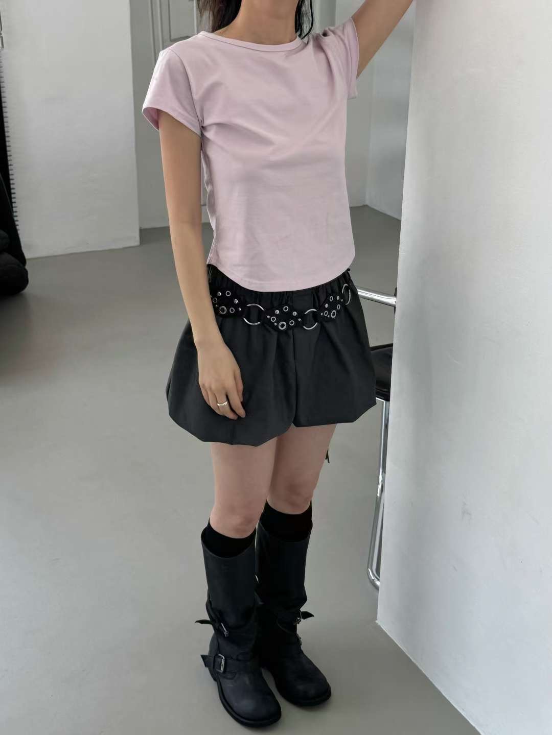 OURSTUDIO東大門㊣代購女裝新品時尚人氣真品熱賣休閑25春夏T恤OURSTUDIOT恤