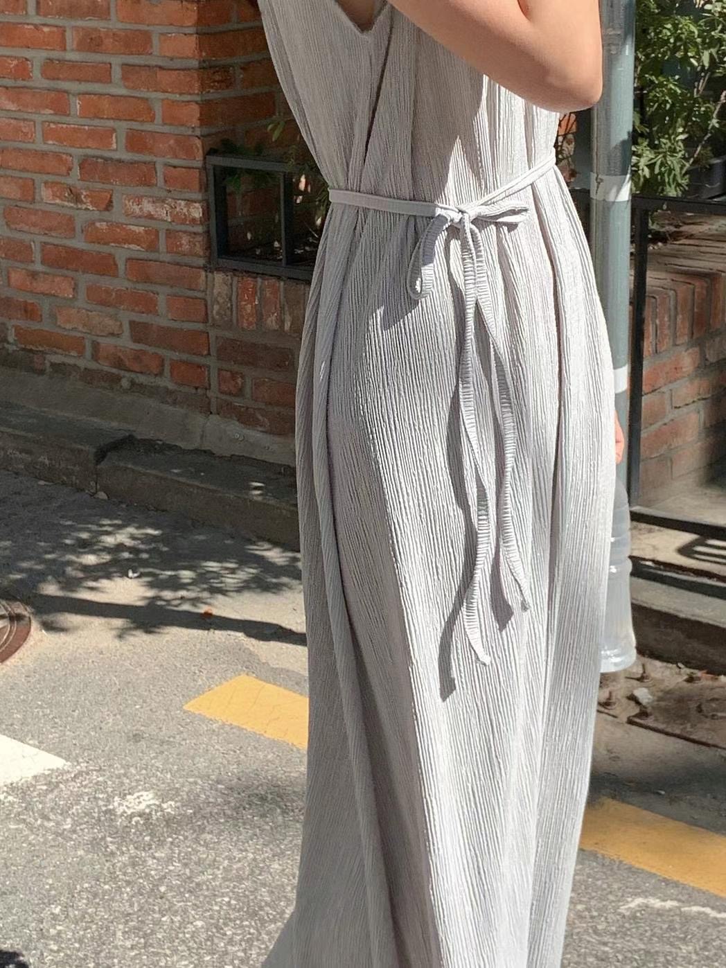 T.BLOSSOM韓國直郵㊣女士新品25春夏熱賣時尚連衣裙含腰繩T.BLOSSOM連衣裙