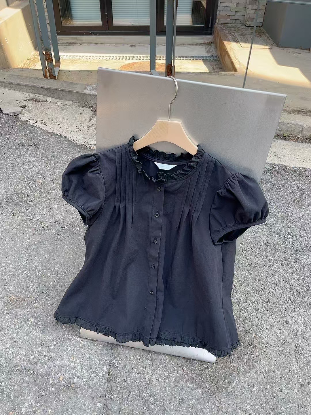 PODO東大門㊣實拍女裝新品25春夏時尚推薦熱賣真品襯衫蕾絲衫PODO襯衫/蕾絲衫圖色2