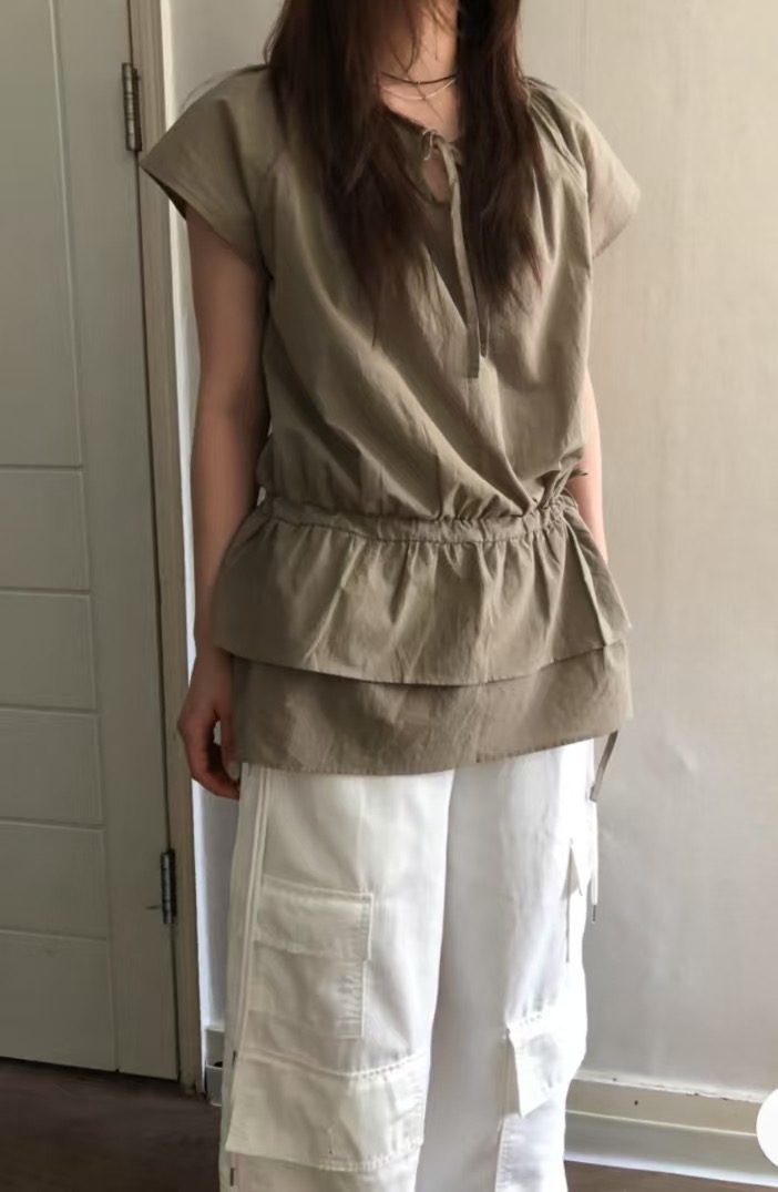 PODO東大門㊣實拍女士新款時尚25春夏推薦人氣職業襯衫蕾絲衫PODO襯衫/蕾絲衫