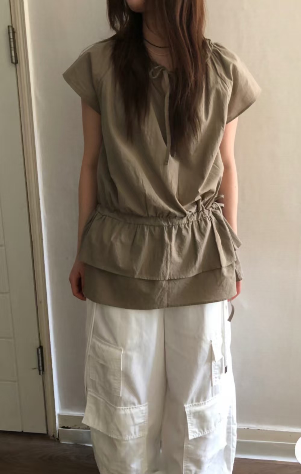 PODO東大門㊣實拍女士新款時尚25春夏推薦人氣職業襯衫蕾絲衫PODO襯衫/蕾絲衫