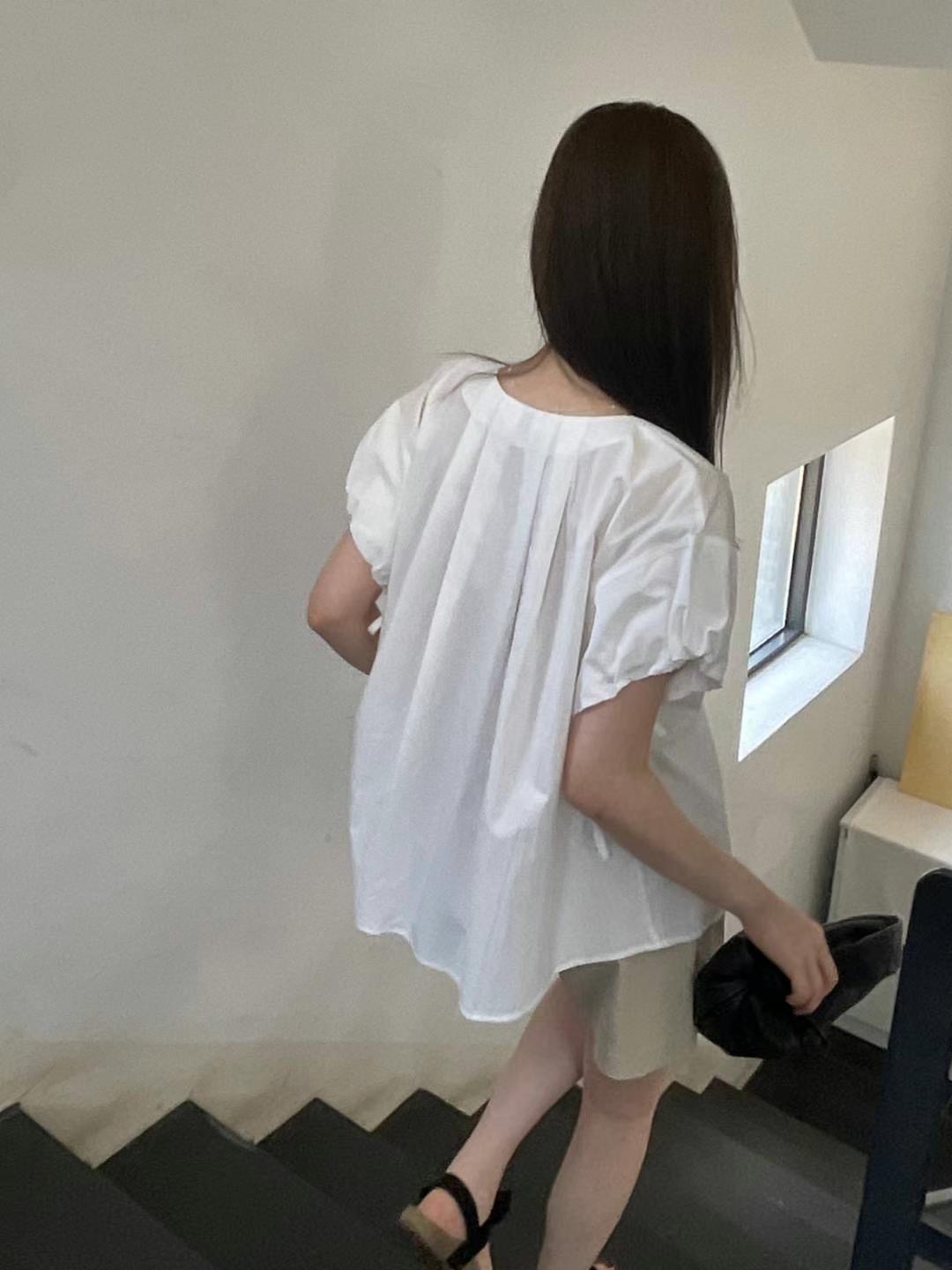 L.REWIND韓國代購㊣女裝新品休閑25春夏職業人氣襯衫蕾絲衫L.REWIND襯衫/蕾絲衫