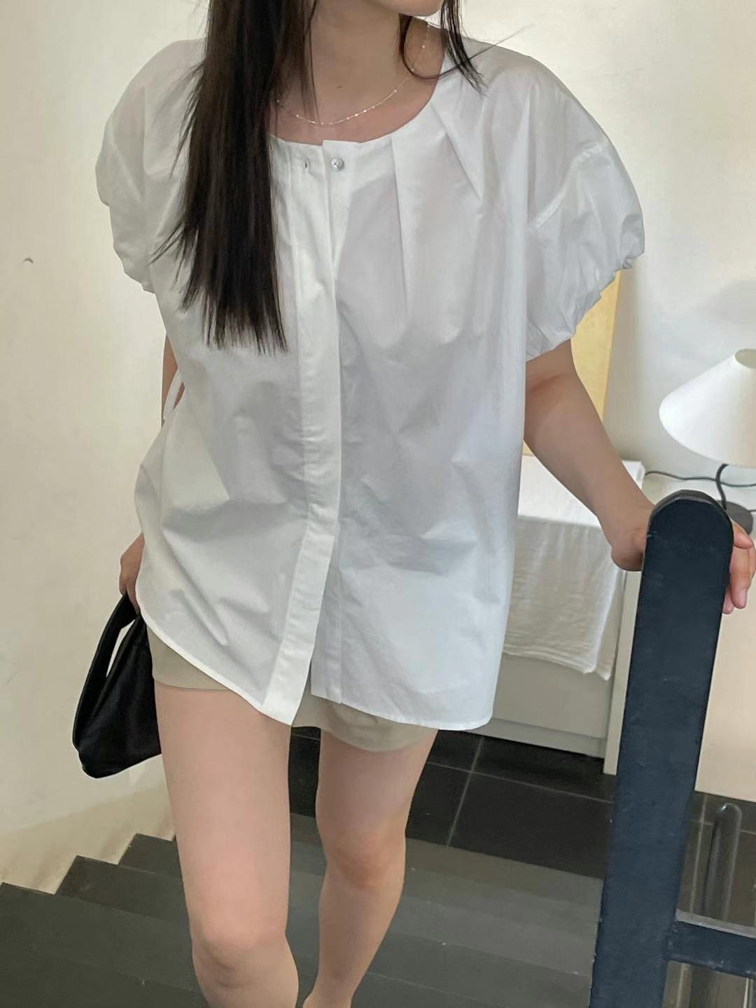 L.REWIND韓國代購㊣女裝新品休閑25春夏職業人氣襯衫蕾絲衫L.REWIND襯衫/蕾絲衫