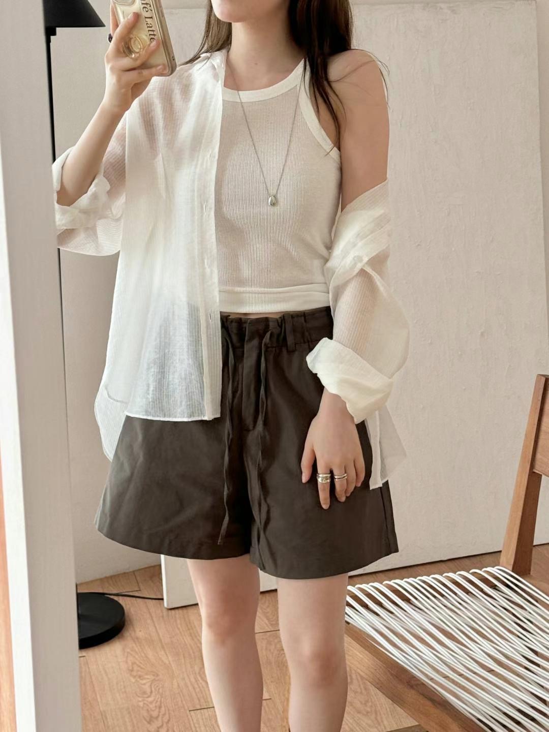 L.REWIND韓國代購㊣女裝新款熱賣25春夏推薦人氣襯衫蕾絲衫L.REWIND襯衫/蕾絲衫