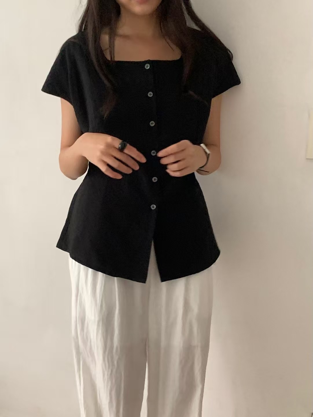 OBOE東大門㊣實拍女士新品人氣真品時尚休閑25春夏襯衫蕾絲衫OBOE襯衫/蕾絲衫圖色2