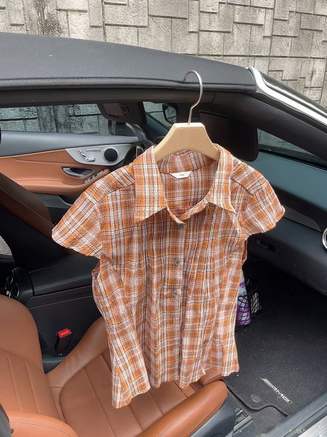 PODO韓國代購㊣女裝新品休閑25春夏人氣真品時尚襯衫蕾絲衫PODO襯衫/蕾絲衫圖色2