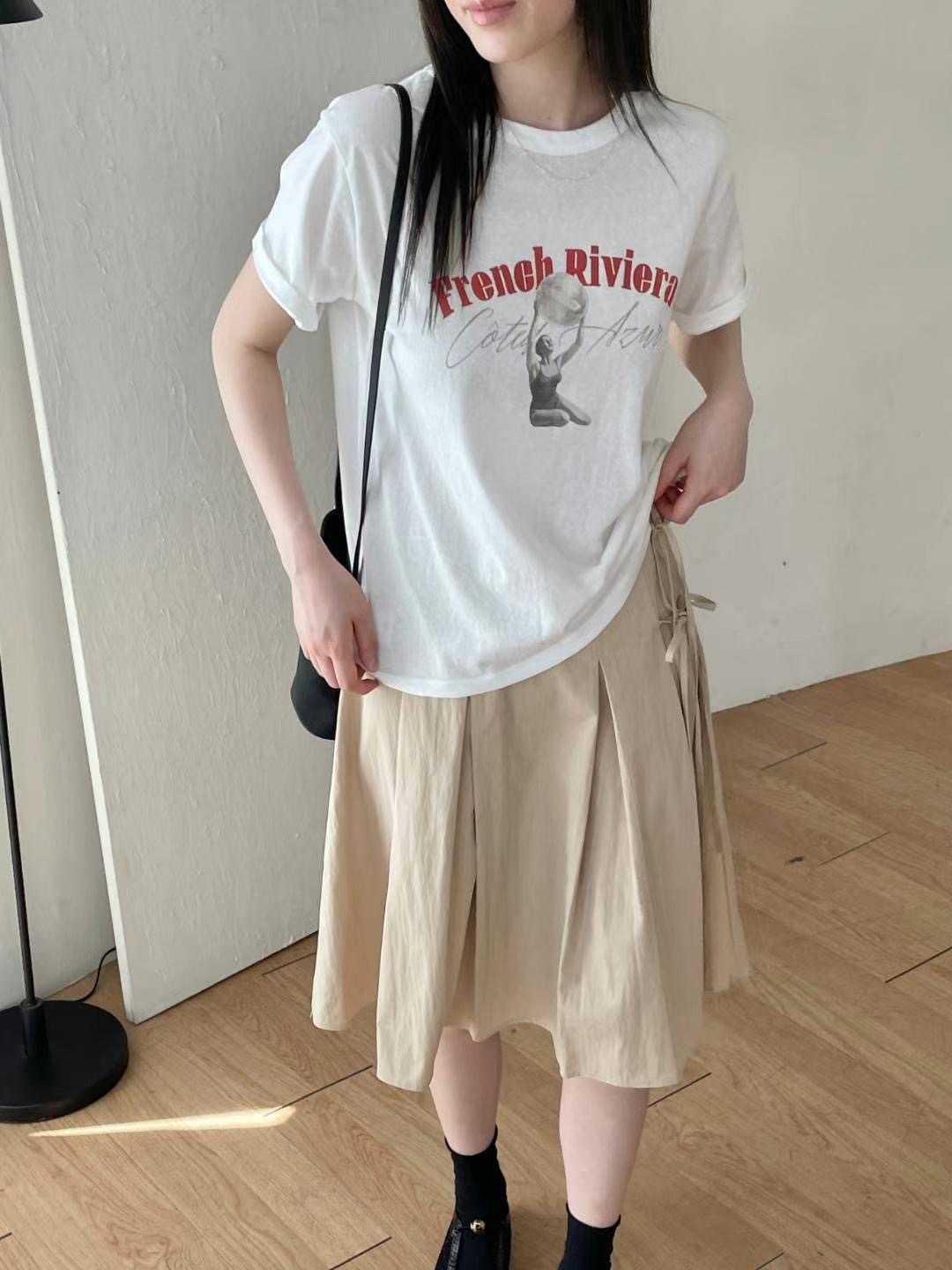 L.REWIND韓國直郵㊣女士新品25春夏推薦真品人氣職業熱賣T恤L.REWINDT恤