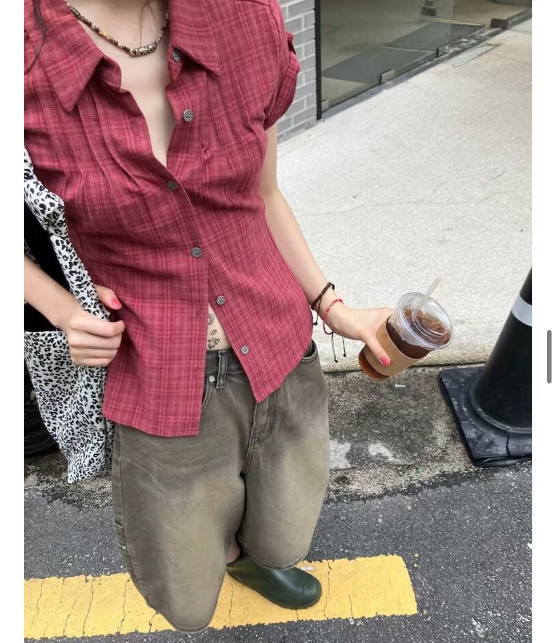 PODO東大門㊣直郵女士新款真品熱賣人氣時尚推薦襯衫蕾絲衫PODO襯衫/蕾絲衫圖色3