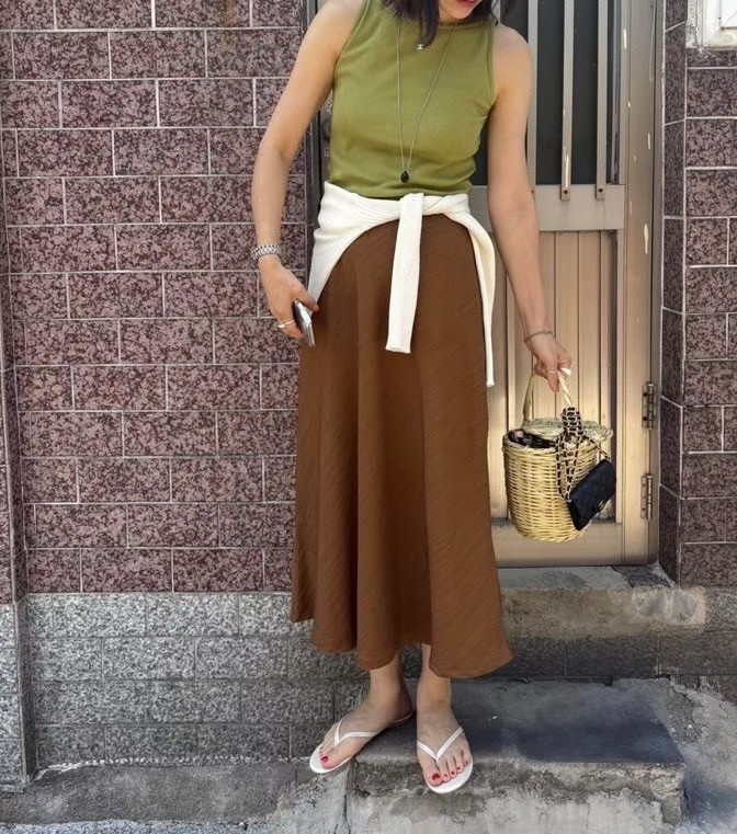 MARCEL韓國直郵㊣女士新款人氣25春夏熱賣休閑職業推薦長裙MARCEL長裙圖色3
