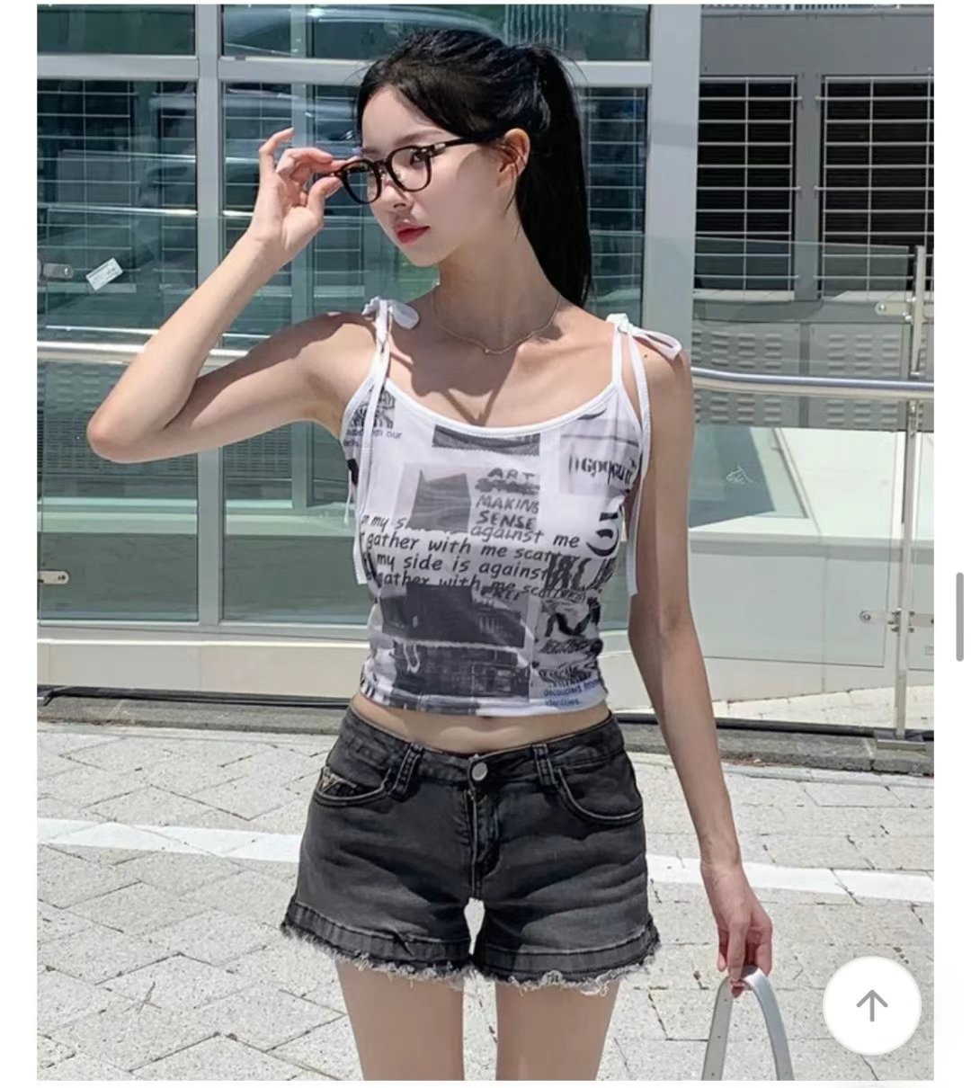 BOY MEET GIRL-T韓國代購㊣女裝新款休閑職業人氣吊帶背心BOY MEET GIRL-T吊帶/背心圖色2