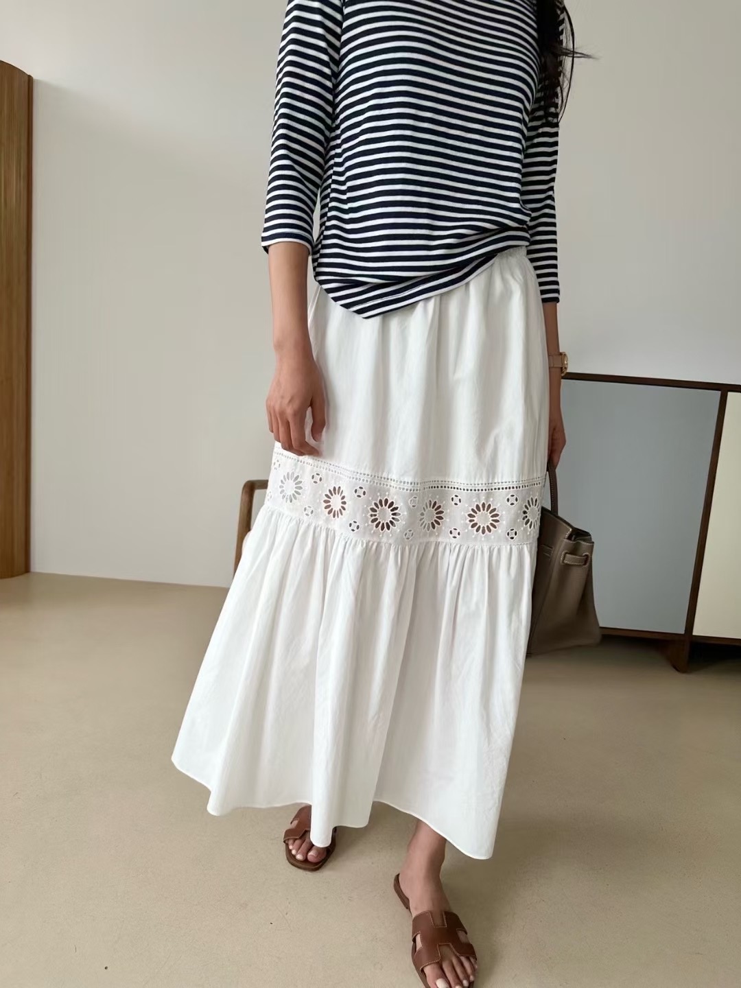 KIND-카인드-OT東大門㊣代購女裝新品25春夏職業長裙蕾絲KIND-ot長裙