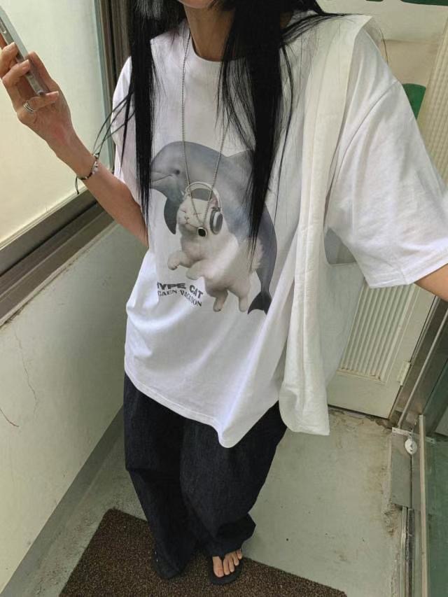 GAMGAK韓國直郵㊣女裝新款真品休閑熱賣推薦人氣職業25春夏T恤GAMGAKT恤圖色2