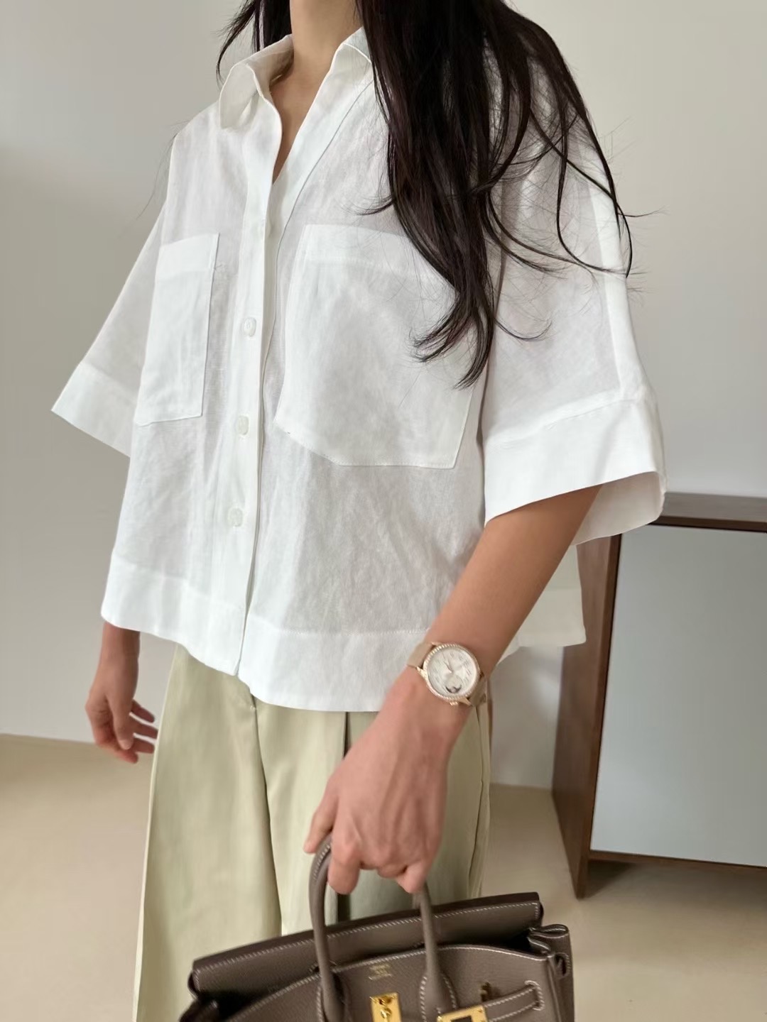 KIND-카인드-OT東大門㊣實拍女裝新品真品熱賣夾克亞麻紐扣KIND-ot夾克圖色2