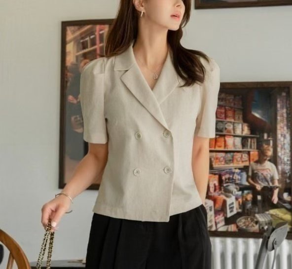 OLIVIA韓國代購㊣女士新款真品25春夏熱賣人氣時尚襯衫蕾絲衫OLIVIA襯衫/蕾絲衫圖色2