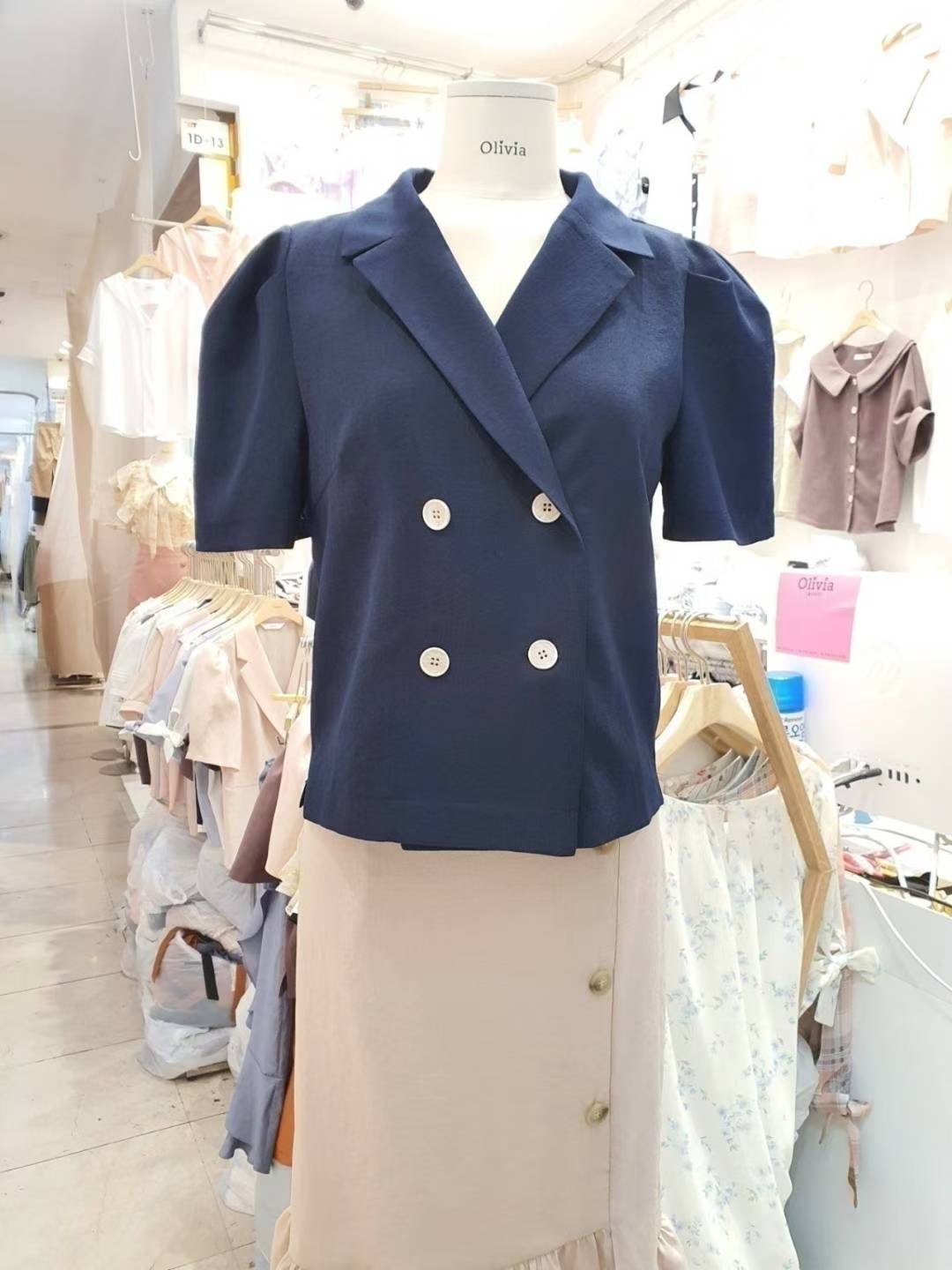 OLIVIA韓國代購㊣女士新款真品25春夏熱賣人氣時尚襯衫蕾絲衫OLIVIA襯衫/蕾絲衫圖色3