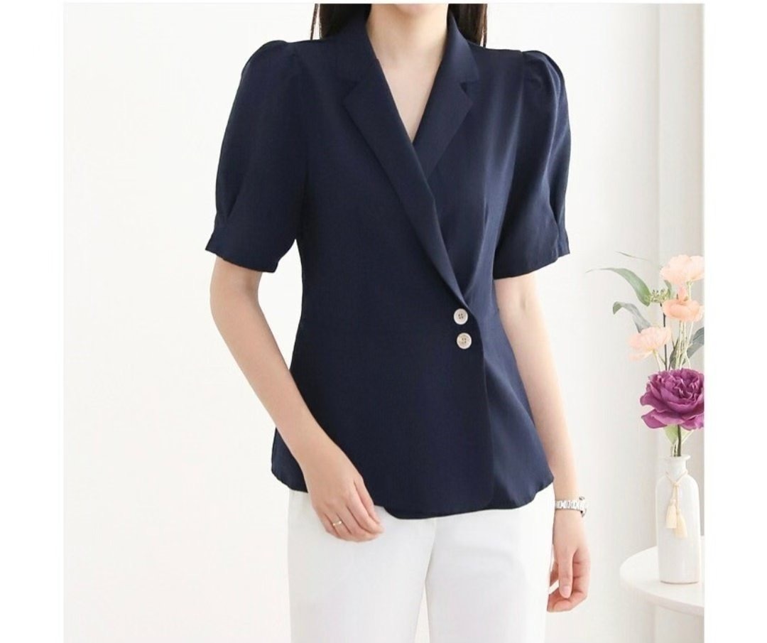 OLIVIA韓國直郵㊣女裝新品25春夏人氣職業時尚休閑襯衫蕾絲衫OLIVIA襯衫/蕾絲衫圖色3