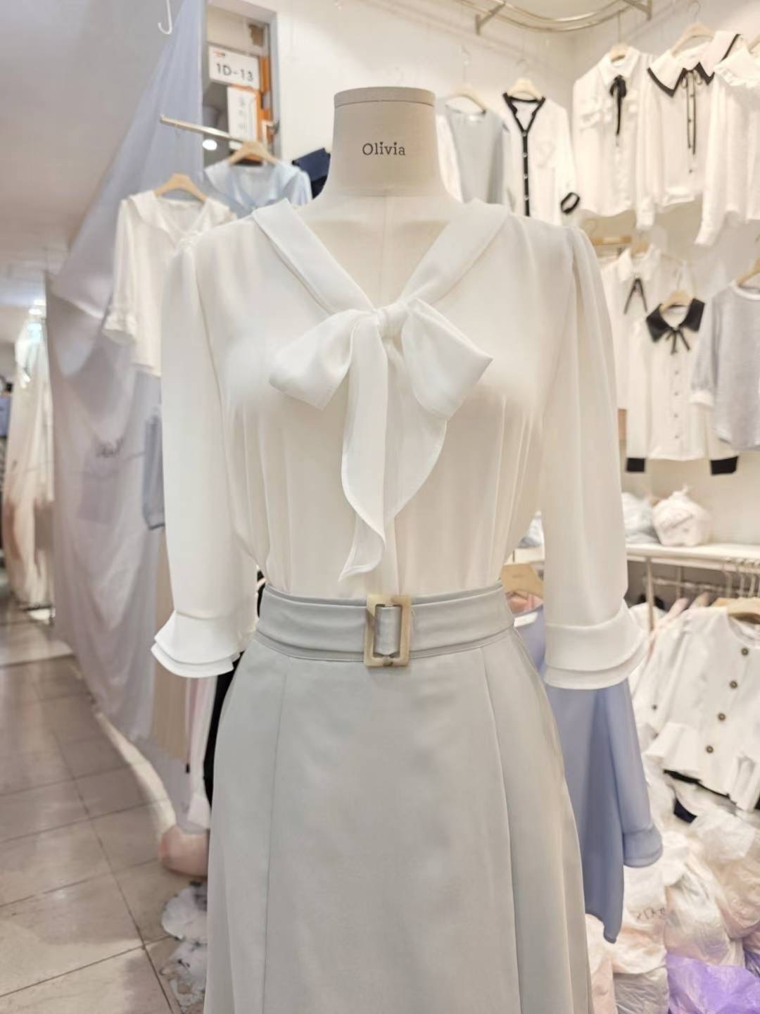 OLIVIA韓國代購㊣女裝新品休閑推薦職業真品熱賣襯衫蕾絲衫OLIVIA襯衫/蕾絲衫圖色2