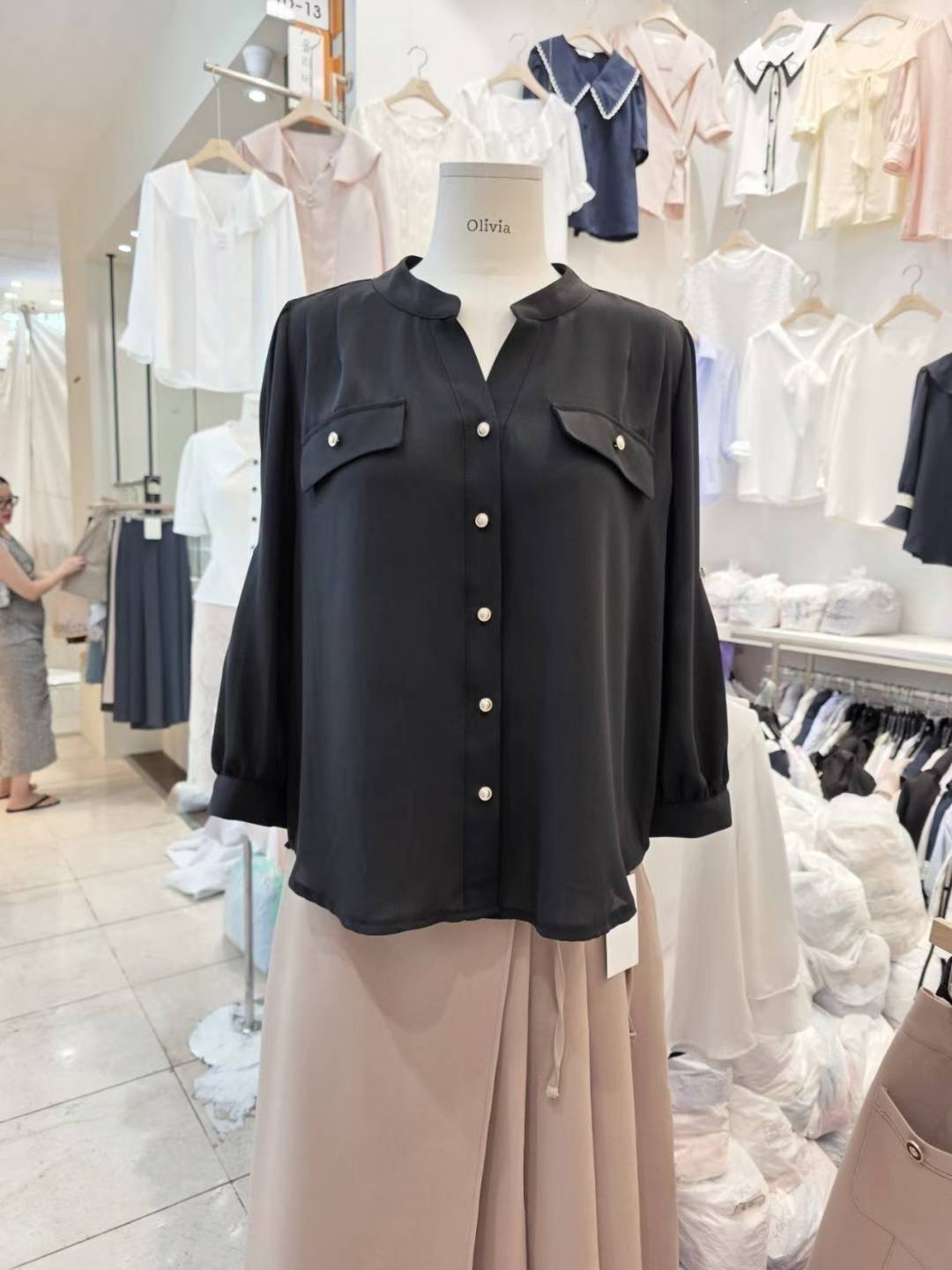 OLIVIA東大門㊣直郵女裝新品人氣休閑職業真品熱賣襯衫蕾絲衫OLIVIA襯衫/蕾絲衫圖色3