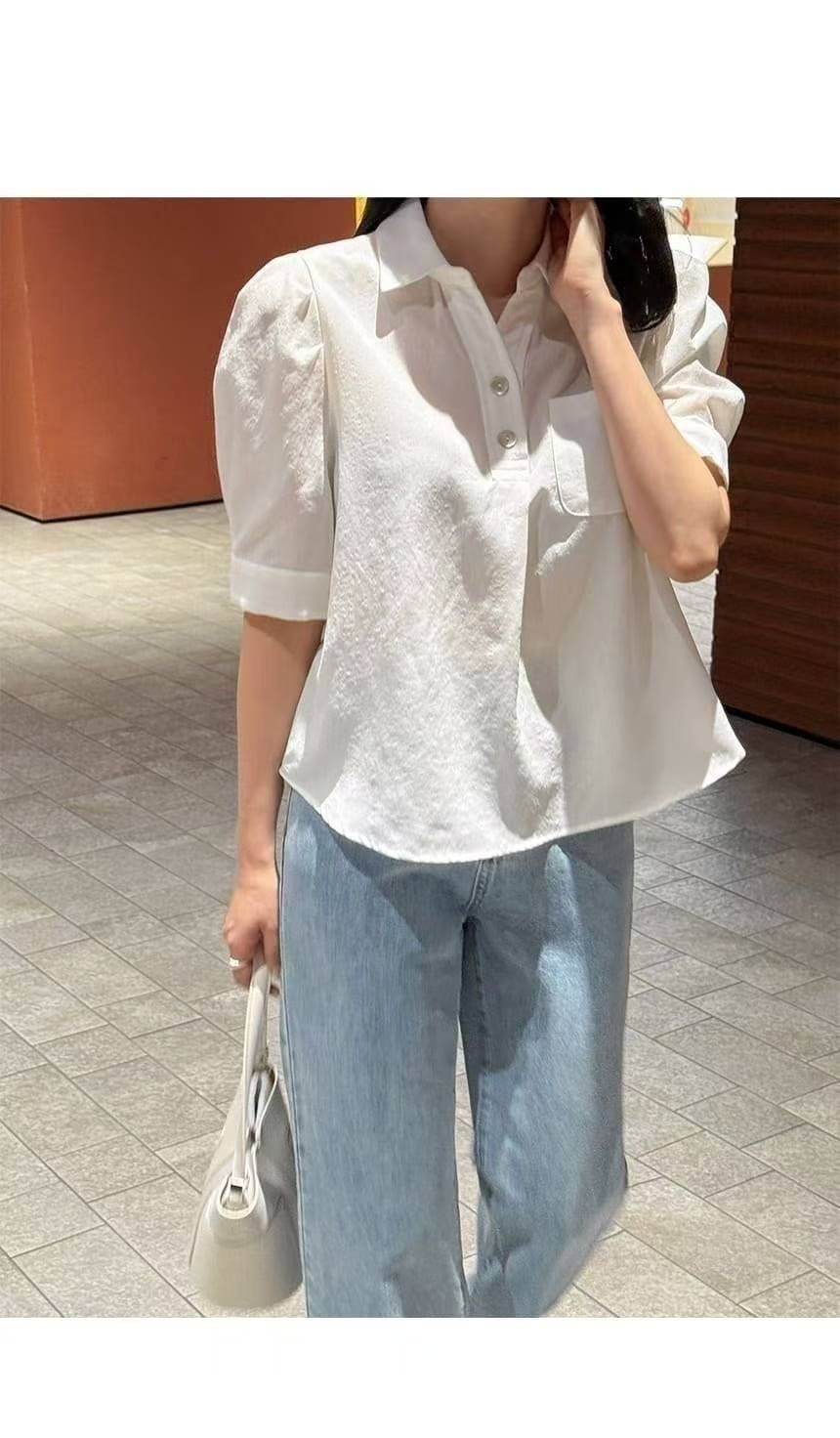 OLIVIA韓國代購㊣女士新品真品熱賣職業推薦襯衫蕾絲衫口袋OLIVIA襯衫/蕾絲衫圖色2