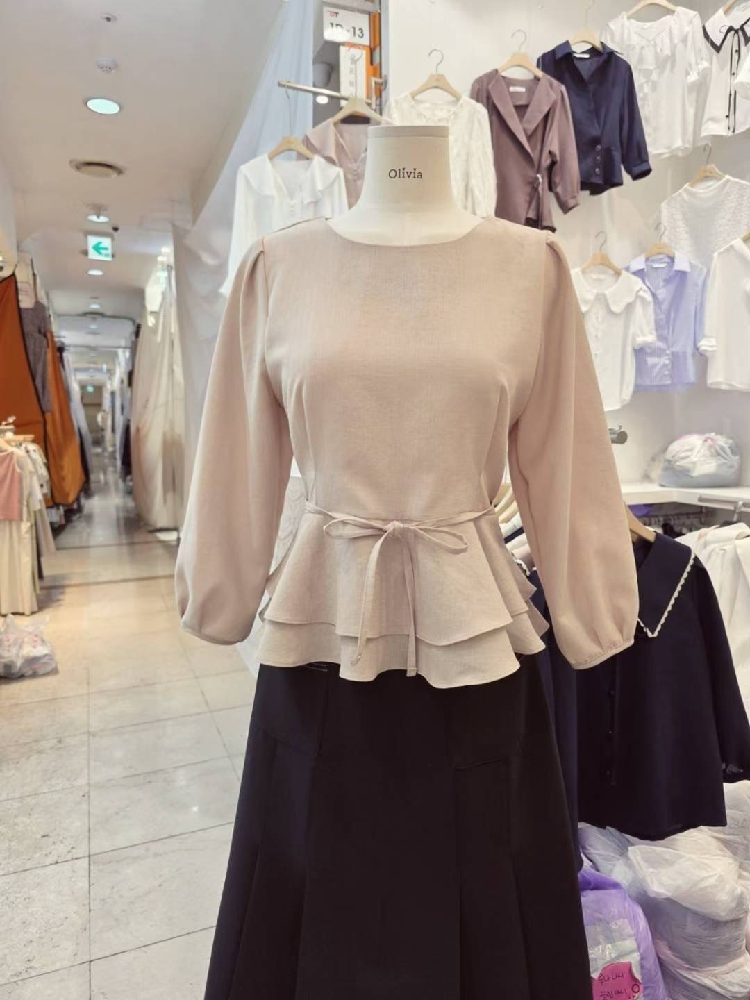 OLIVIA東大門㊣代購女士新品真品時尚推薦25春夏襯衫蕾絲衫OLIVIA襯衫/蕾絲衫圖色2