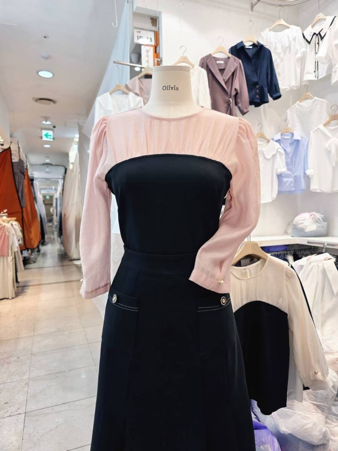 OLIVIA東大門㊣直郵女裝新品推薦25春夏熱賣職業襯衫蕾絲衫OLIVIA襯衫/蕾絲衫圖色2