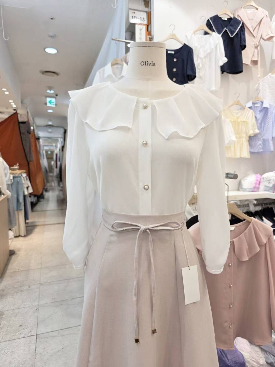 OLIVIA東大門㊣實拍女士新品職業人氣休閑熱賣真品襯衫蕾絲衫OLIVIA襯衫/蕾絲衫