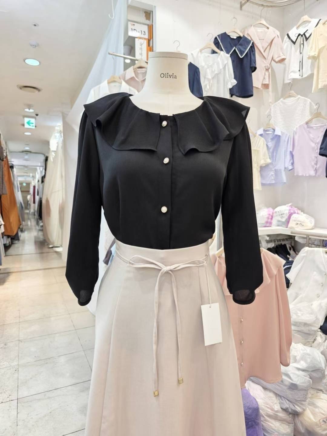 OLIVIA東大門㊣實拍女士新品職業人氣休閑熱賣真品襯衫蕾絲衫OLIVIA襯衫/蕾絲衫圖色3