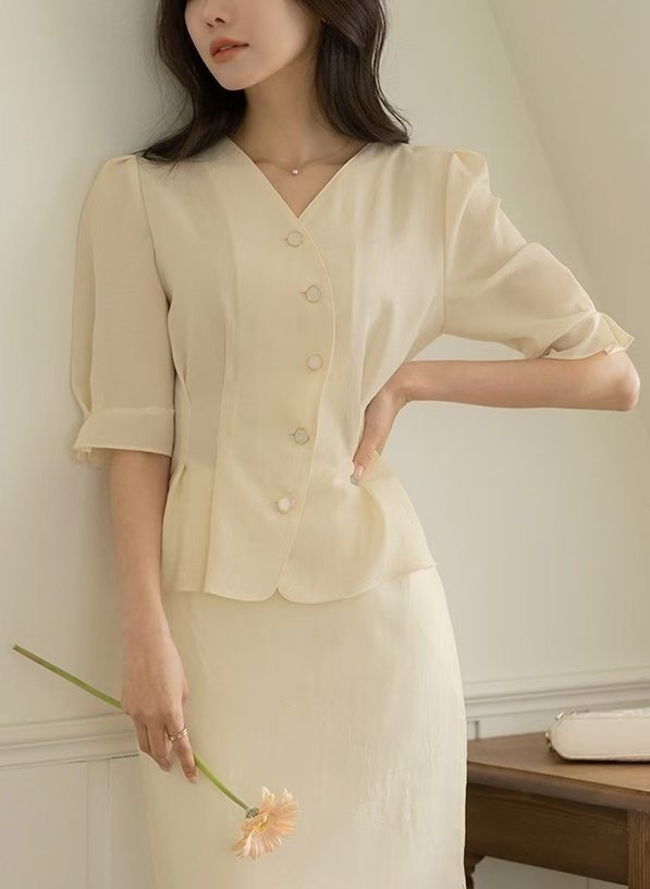 OLIVIA韓國直郵㊣女裝新款時尚推薦真品熱賣25春夏襯衫蕾絲衫OLIVIA襯衫/蕾絲衫圖色2
