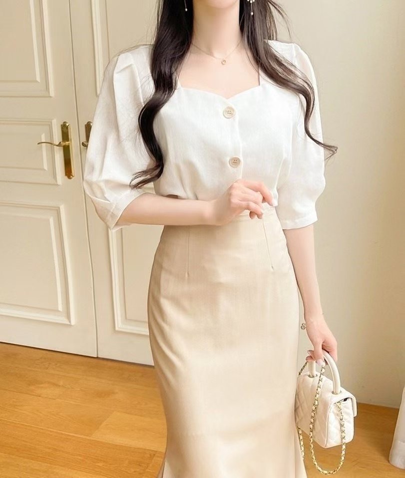 OLIVIA東大門㊣代購女裝新款真品時尚25春夏休閑襯衫蕾絲衫OLIVIA襯衫/蕾絲衫圖色2